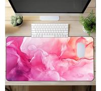 Gaming Mouse Mat Pink Salt Sea, Large Mouse Pad 800x400mm Thickness 3MM, Improved Precision and Speed, Non-Slip Base Mousepad with Stitched Edges for Gaming, Office & Home