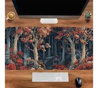 Gaming Mouse Mat Scenic Woods, Large Mouse Pad 1000x500mm Thickness 2MM, Improved Precision and Speed, Non-Slip Base Mousepad with Stitched Edges for Gaming, Office & Home
