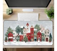 Gaming Mouse Mat Snow House, Large Mouse Pad 700x300mm Thickness 2MM, Improved Precision and Speed, Non-Slip Base Mousepad with Stitched Edges for Gaming, Office & Home