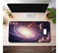 Gaming Mouse Mat Spiral Galaxy, Large Mouse Pad 600x400mm Thickness 3MM, Improved Precision and Speed, Non-Slip Base Mousepad with Stitched Edges for Gaming, Office & Home