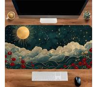 Gaming Mouse Mat Star Cloud, Large Mouse Pad 700x300mm Thickness 3MM, Improved Precision and Speed, Non-Slip Base Mousepad with Stitched Edges for Gaming, Office & Home