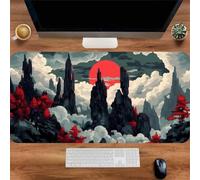 Gaming Mouse Mat Steep Mountain, Large Mouse Pad 1000x500mm Thickness 3MM, Improved Precision and Speed, Non-Slip Base Mousepad with Stitched Edges for Gaming, Office & Home