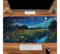 Gaming Mouse Mat Stream Meadow, Large Mouse Pad 700x400mm Thickness 3MM, Improved Precision and Speed, Non-Slip Base Mousepad with Stitched Edges for Gaming, Office & Home