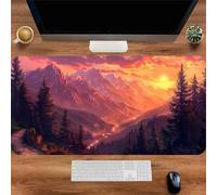 Gaming Mouse Mat Sun Canyon, Large Mouse Pad 800x300mm Thickness 2MM, Improved Precision and Speed, Non-Slip Base Mousepad with Stitched Edges for Gaming, Office & Home