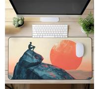 Gaming Mouse Mat Sun Rock, Large Mouse Pad 1200x600mm Thickness 2MM, Improved Precision and Speed, Non-Slip Base Mousepad with Stitched Edges for Gaming, Office & Home