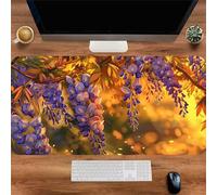 Gaming Mouse Mat Sunlit Lilacs, Large Mouse Pad 600x300mm Thickness 2MM, Improved Precision and Speed, Non-Slip Base Mousepad with Stitched Edges for Gaming, Office & Home