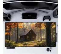 Gaming Mouse Mat Sunrise Cottage, Large Mouse Pad 1200x600mm Thickness 2MM, Improved Precision and Speed, Non-Slip Base Mousepad with Stitched Edges for Gaming, Office & Home