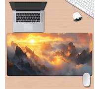 Gaming Mouse Mat Sunrise Peaks, Large Mouse Pad 600x400mm Thickness 2MM, Improved Precision and Speed, Non-Slip Base Mousepad with Stitched Edges for Gaming, Office & Home