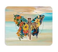 Gaming Mouse Pad, con Dios Todas Las Cosas Cristianas Escritura Inspiración Tapete De Juego Multifuncional Alfombrilla De Escritorio Professional Alfombrilla Ratón para Juegos Oficina 25X30Cm