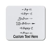 Gaming Mouse Pad Cree en la alegría, la Esperanza, el Amor, cree en la | felicidad y la paz. Alfombrilla De RatóN Juego 25x30CM Rectangular Mouse Pad Antideslizante Alfombrilla Para