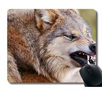 Gaming Mouse Pad Custom, Animal lobo Mousepad Antideslizante de goma