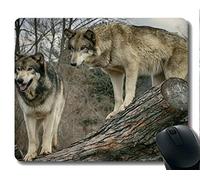 Gaming Mouse Pad Custom, Animal wolf fuzzy Mousepad Respaldo de goma antideslizante