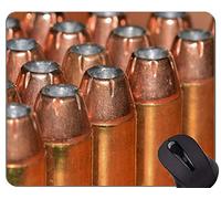 Gaming Mouse Pad Custom, Guns Weapons Bullets Base de Goma Antideslizante Mousepad