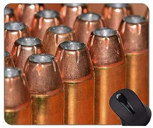 Gaming Mouse Pad Custom, Guns Weapons Bullets Base de Goma Antideslizante Mousepad