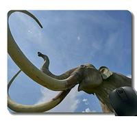 Gaming Mouse Pad Custom, Happy Dinosaur Mammoth Rectangle Personalized Gaming Mouse Pads