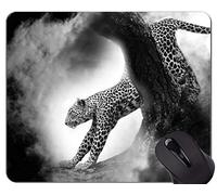 Gaming Mouse Pad Custom, Leopardo Salvaje Leopardo Antideslizante con Base de Goma Mousepad