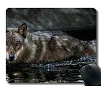Gaming Mouse Pad Custom, Water Wolf Art Home Office Accesorios para Ordenador Alfombrillas