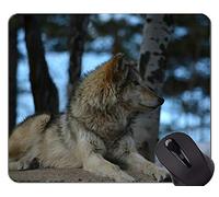 Gaming Mouse Pad Custom, Wolf Wolves Snow Wolf Landscape Alfombrillas De Raton