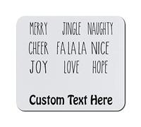 Gaming Mouse Pad Feliz Navidad Travieso Alegría Bonito Gozo Amor Esperanza | Alfombrilla De RatóN Videojuegos 25x30CM Suave Base De Mesa Práctico Alfombrilla Para Computadora Juegos Ordenador