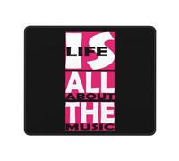 Gaming Mouse Pad, ¿La Vida Es Todo Cuestión De Música? Alfombrilla De Ratón Ergonómico Mousepad Antideslizante Mouse Mat para Jugadore Laptop 25X30Cm