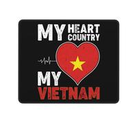 Gaming Mouse Pad, Mi Corazón, Mi País, Mi Vietnam Mousepad Portátil Alfombrilla De Escritorio Professional Mouse Pad para Ordenador Jugadore 25X30Cm