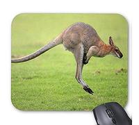 Gaming Mouse Pad mousemat The Kangaroo Jumps on The Grass Alfombrilla de ratón Rectángulo Antideslizante Alfombrillas de Goma Alfombrilla de ratón Diseño Alfombrilla de ratón Estilo Estilo