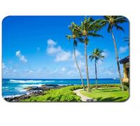 Gaming Mouse Pad, Palmera De Coco Junto Al Océano En Kauai, Hawái Tapete De Juego Multifuncional Mousepad Bordes Cosidos Alfombrilla De Ratón para Juegos para Pc Ratón 25X30Cm