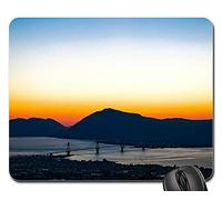 Gaming Mouse Pad, Patras Grecia Atardecer Montañas Cielo Nubes Puente Tapete De Juego Antideslizante Mouse Mat Professional Mousepad para Jugadore Oficina 25X30Cm