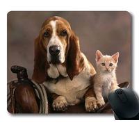 Gaming Mouse Pad, Pug Perro Perro Peligro de impresión, Costura de precisión, Mouse Pad Durable