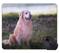 Gaming Mouse Pad Retrato de un perro pastor australiano, Dog Mouse Pad con borde cosido