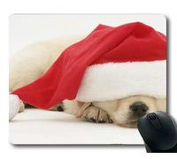 Gaming Mouse Pads, Pug Dog Printing Christmas Dog, Costura de precisión, Mouse Pad Duradero