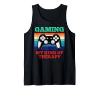 Gaming My Kind Of Therapy Retro Consola Gamer Videojuego Camiseta sin Mangas