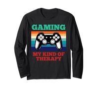 Gaming My Kind Of Therapy Retro Consola Gamer Videojuego Manga Larga