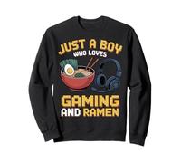 Gaming Solo Un Chico Que Ama Los Juegos Y Ramen Divertido Jugador Sudadera
