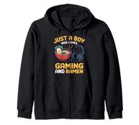 Gaming Solo Un Chico Que Ama Los Juegos Y Ramen Divertido Jugador Sudadera con Capucha