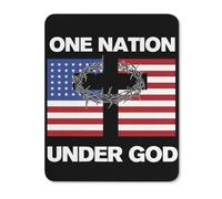 Gaming Tapete Bandera Estadounidense Vintage De Una Nación Bajo Dios Lavable Accesorios Ordenador Portátil Mouse Pad para Oficina Computadora Trabajo 25X30Cm