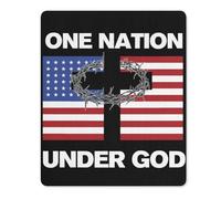 Gaming Tapete Bandera Estadounidense Vintage De Una Nación Bajo Dios Suave Mouse Pad Portátil Accesorios Ordenador para Oficina Escritorio Ordenador Pc 25X30Cm
