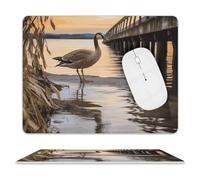 Gaming Tapete Ganso Salvaje Junto Al Puente Lavable Alfombrilla Escritorio Portátil Accesorios Ordenador para Trabajo Escritorio Pc 25X30Cm