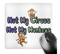 Gaming Tapete Lindo Y Divertido Dibujo Animado De No Es Mi Circo, No Son Mis Monos Lavable Accesorios Ordenador Portátil Mouse Pad para Hogar Juegos Trabajo 25X30Cm