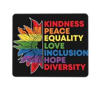 Gaming Tapete Orgullo LGBT Arcoíris Gay Girasol Bondad Paz Portátil Protector Escritorio Impermeable Accesorios Ordenador para Ordenadores Hogar Trabajo 25X30Cm