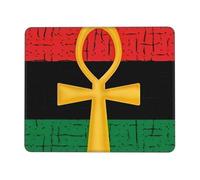 Gaming Tapete Símbolo De Los Dioses Egipcios Ankh Rojo Y Verde Lavable Accesorios Ordenador Impermeable Mouse Pad para Hogar Ordenadores Computadora 25X30Cm