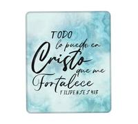 Gaming Tapete Todo Lo Pued En Cristo Que Me Fortalece Lavable Protector Escritorio Portátil Accesorios Ordenador para Escritorio Ordenador Escritorio Juegos 25X30Cm