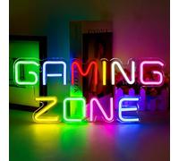 Gaming Zone Letreros de neón juegos LED de colores paredes de neón decorados con letras letreros de neón salas de juegos, áreas de juego, agujeros para hombres, regalos para jugadores, niños, hombres