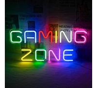 Gaming Zone Señales de Neón LED para decorar paredes Arte de neón para paredes Luces LED de acrílico con cadena de suspensión Señales iluminadas para decorar habitaciones personales USB de 5V