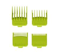 GAMM Juego de 4 Peines Guía de Doble Imán para Cortapelos, 4 Tamaños de 1.5 a 6 mm, Compatible con Cortadora de Pelo Clipper Gamm Stylecraft y otras marcas (Verde)
