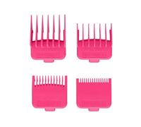 GAMM Juego de 4 Peines Guía de Doble Imán para Cortapelos, 4 Tamaños de 1.5 a 6 mm, Compatible con Cortadora de Pelo Clipper Gamm Stylecraft y otras marcas (Rosa)
