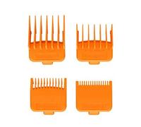 GAMM Juego de 4 Peines Guía de Doble Imán para Cortapelos, 4 Tamaños de 1.5 a 6 mm, Compatible con Cortadora de Pelo Clipper Gamm Stylecraft y otras marcas (Naranja)