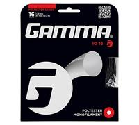 Gamma Sports iO Soft - Juego de Cuerdas de Tenis (15 L), Unisex, GZIO18 - Black, Negro, 18G - Single Set (40 Feet)