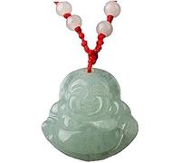 Gammaeon Colgante chino de piedra de jade Feng Shui Feng Shui, collar con dije de la suerte, collar de Buda y dinero, 1, Gema, 1
