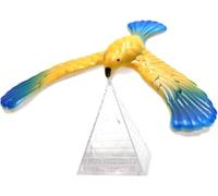 Gammaeon Pájaro equilibrante, águila flotante, águila mágica equilibradora con soporte piramidal en casa, producto de ciencia física, divertidas marionetas de dedo de equilibrio